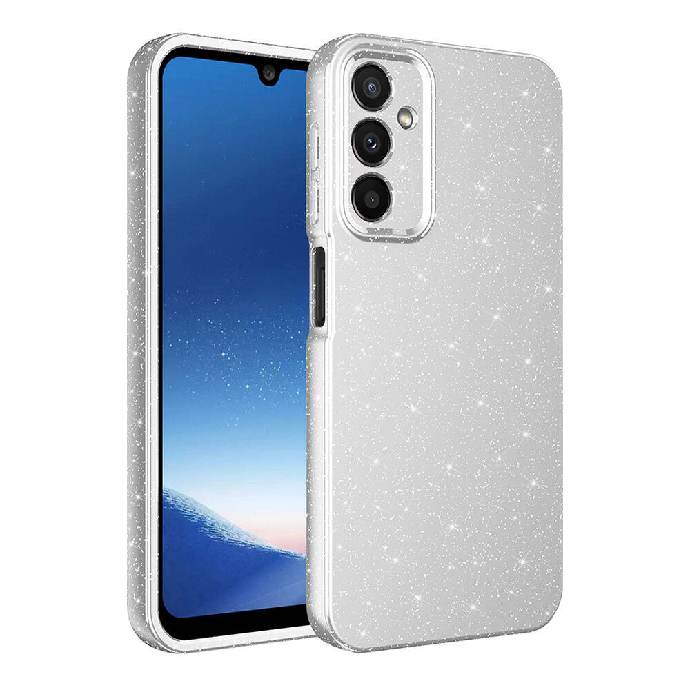 Samsung Galaxy A25 Uyumlu Kılıf Kamera Korumalı Simli Lüks Zore Koton Kapak