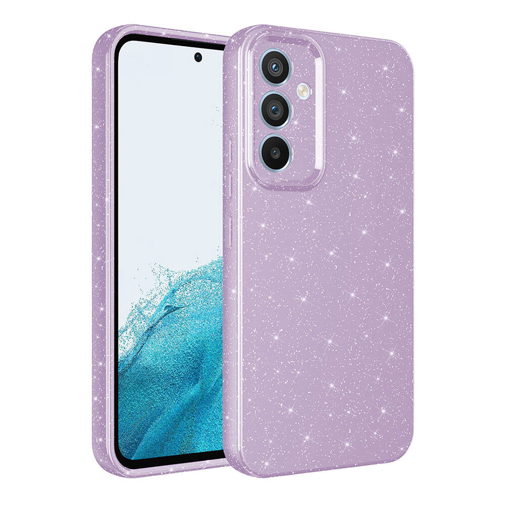 Samsung Galaxy A35 Uyumlu Kılıf Kamera Korumalı Simli Lüks Zore Koton Kapak