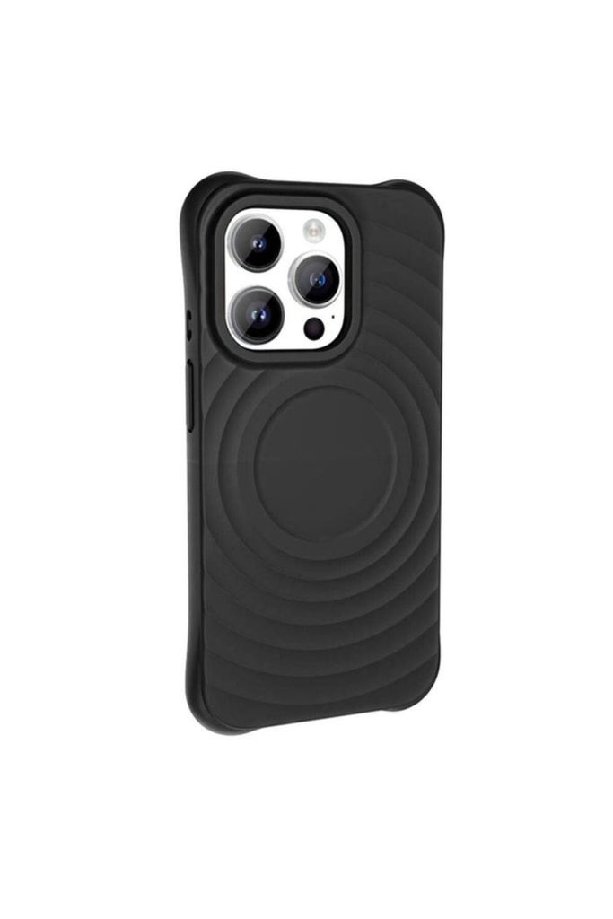 [RNZ-TA105396] Apple iPhone 14 Pro Max Uyumlu M-safe Şarj Özellikli Airbagli Mat Görünümlü Zore Hepi Kapak (Siyah)