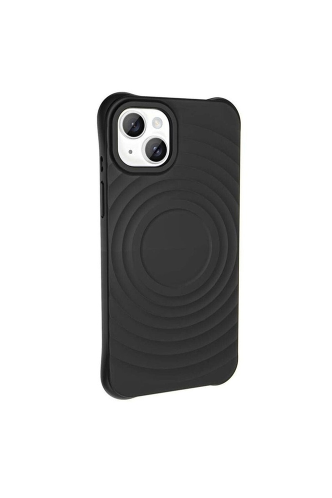 [RNZ-TA105412] Apple iPhone 15 Plus Uyumlu M-safe Şarj Özellikli Airbagli Mat Görünümlü Zore Hepi Kapak (Siyah)
