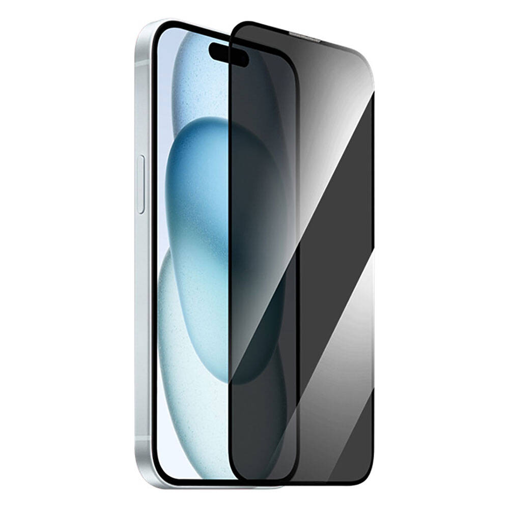 [RNZ-TA105436] Apple iPhone 15 Plus Uyumlu Wiwu GT-011 Anti-Bakteriyel Özellikli Polimer Oleofobik Kaplama Temperli Privacy Cam Ekran Koruyucu