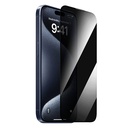 Apple iPhone 15 Pro Uyumlu Wiwu GT-011 Anti-Bakteriyel Özellikli Polimer Oleofobik Kaplama Temperli Privacy Cam Ekran Koruyucu