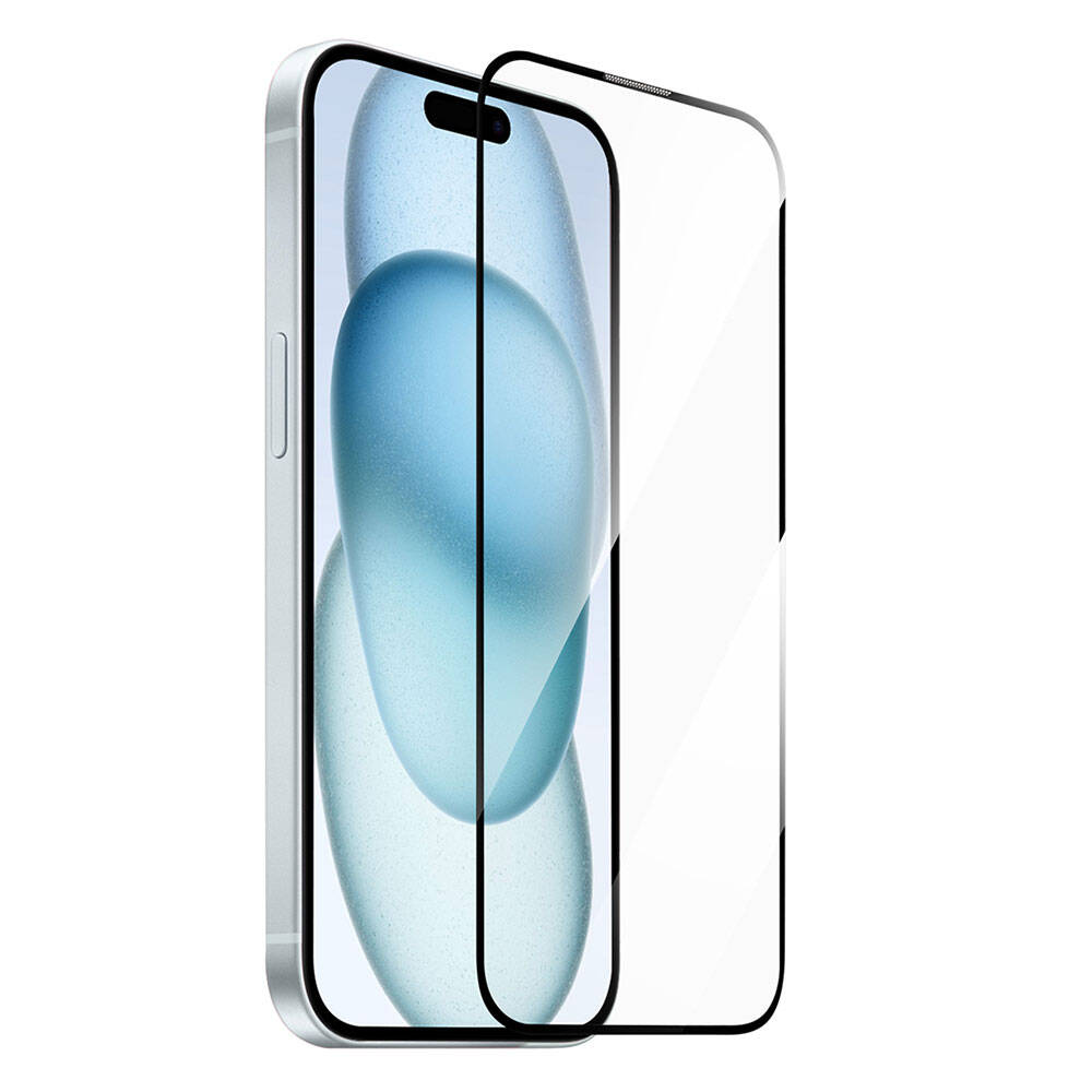 [RNZ-TA105444] Apple iPhone 15 Plus Uyumlu Wiwu GT-009 Polimer Oleofobik Kaplama Şeffaf Pürüzsüz Temperli Cam Ekran Koruyucu