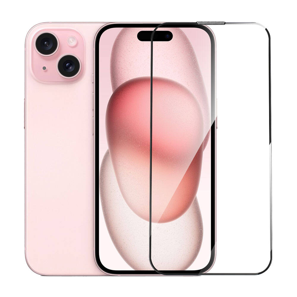 [RNZ-TA105448] Apple iPhone 15 Plus Uyumlu Wiwu GT-008 Polimer Oleofobik Kaplama Şeffaf Pürüzsüz Temperli Cam Ekran Koruyucu 10'lu Paket