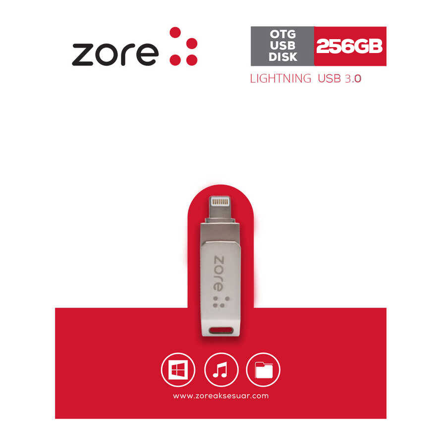 [RNZ-T32348] Zore 3.0 Lightning Metal OTG 256 GB