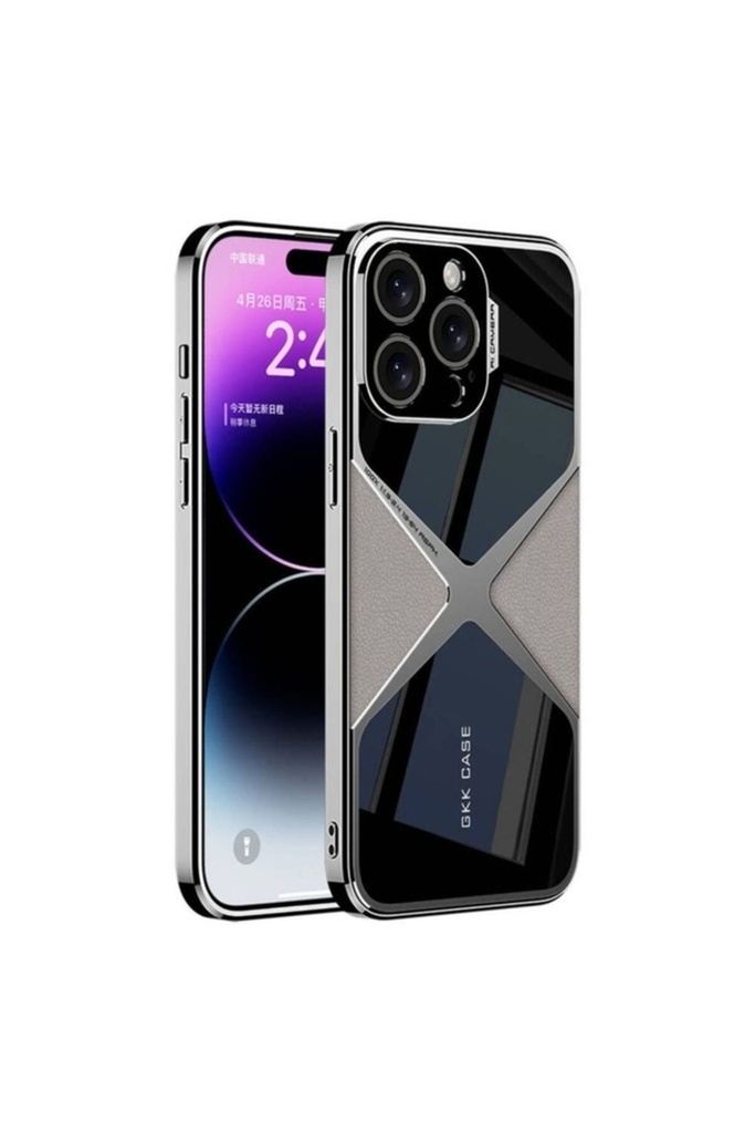 Apple iPhone 15 Pro Uyumlu Kılıf Ultra İnce Kamera Korumalı PC + Deri Arka Yüzey Zore X-Pro Kapak