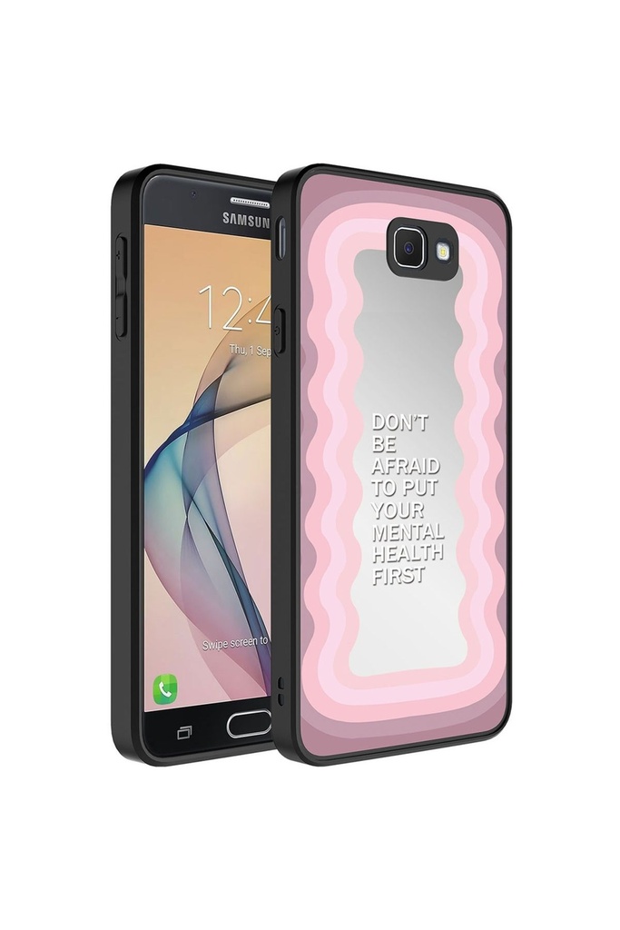 Samsung Galaxy J7 Prime Uyumlu Kılıf Aynalı Desenli Kamera Korumalı Parlak Zore Mirror Kapak