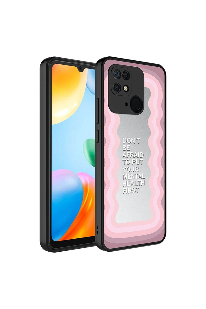 Xiaomi Redmi 10C Uyumlu Kılıf Aynalı Desenli Kamera Korumalı Parlak Zore Mirror Kapak