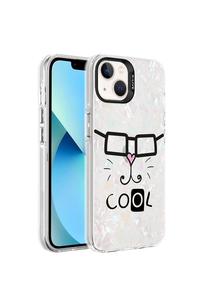 Apple iPhone 14 Uyumlu Kılıf Mermer Desenli Zore Marbello Kapak