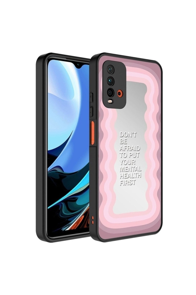 Xiaomi Redmi 9T Uyumlu Kılıf Aynalı Desenli Kamera Korumalı Parlak Zore Mirror Kapak