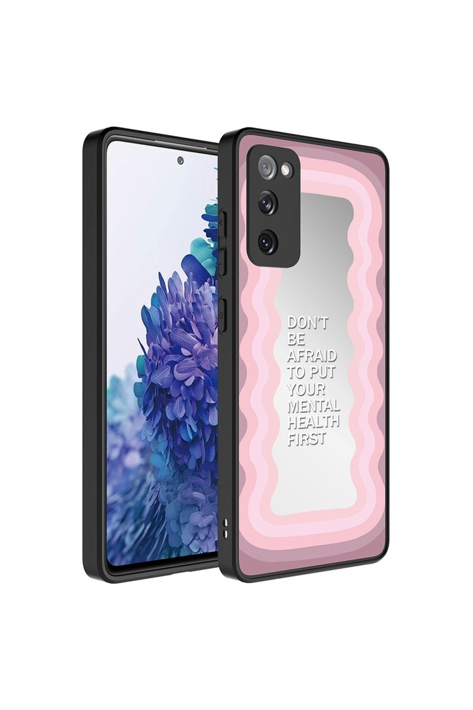 Samsung Galaxy S20 FE Uyumlu Kılıf Aynalı Desenli Kamera Korumalı Parlak Zore Mirror Kapak