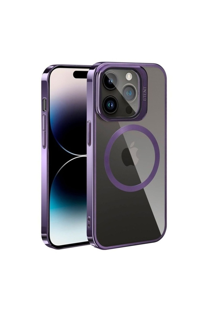 Apple iPhone 14 Pro Max Uyumlu Kılıf M-safe Şarj Özellikli Standlı Zore Klon Kapak