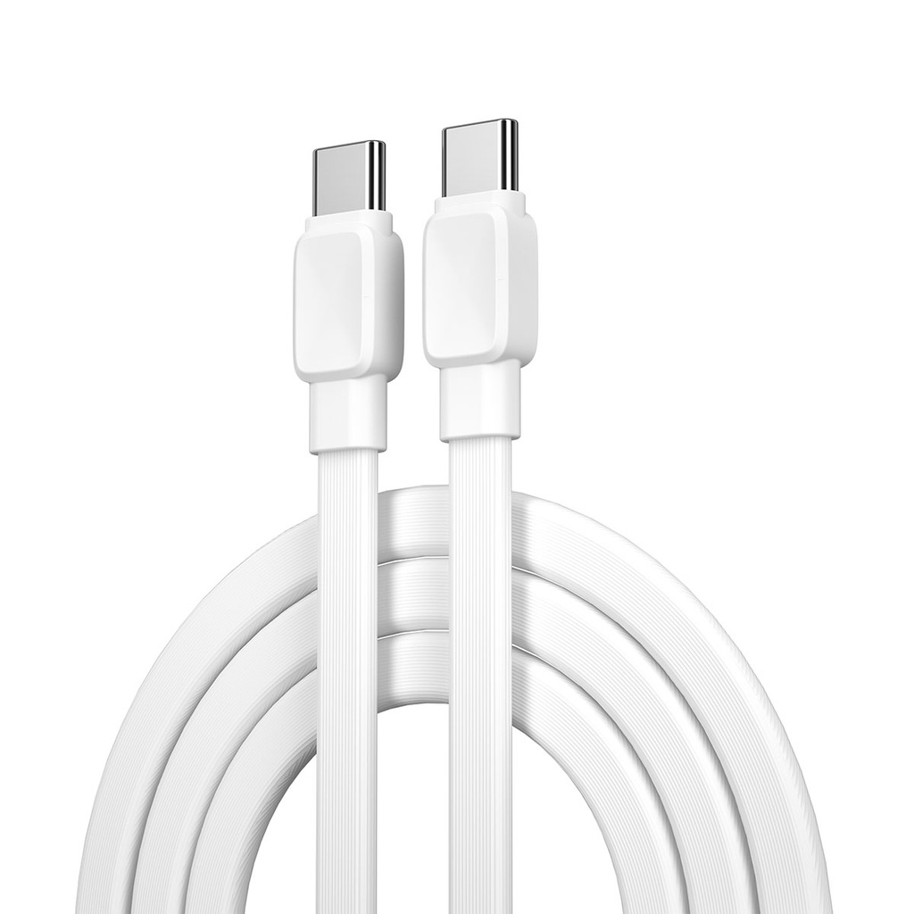 Wiwu Bravo Wİ-C004 Yassı Tasarım 60W Hızlı Şarj Özellikli Type-C To Type-C PD Kablo 1M