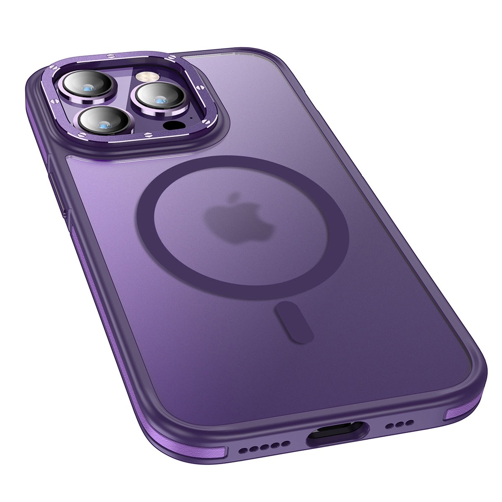 Apple iPhone 14 Pro Max Uyumlu Kılıf M-safe Şarj Özellikli Mat Görünümlü Wlons Vevo Kapak