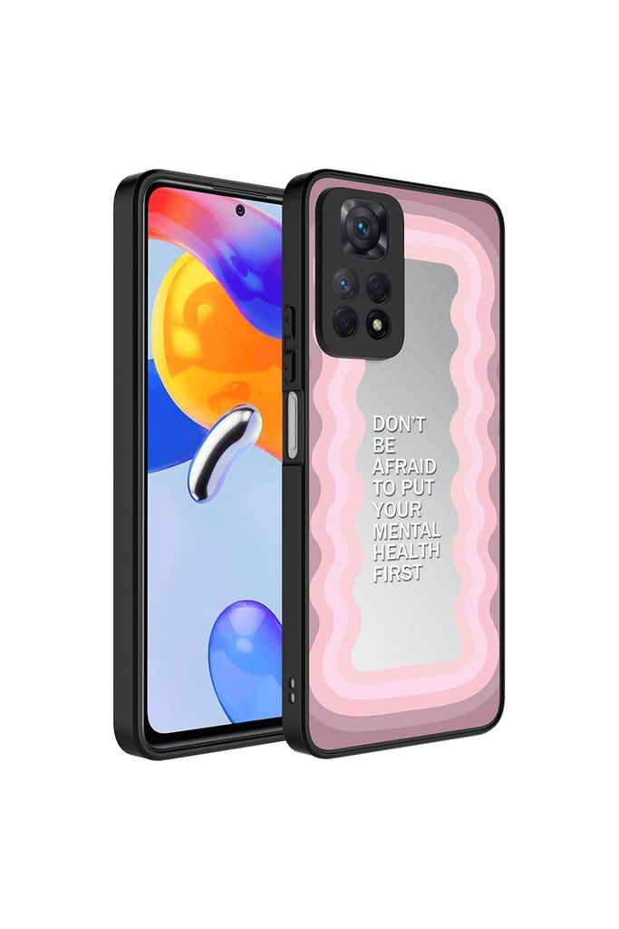 Xiaomi Redmi Note 12 4G Uyumlu Kılıf Aynalı Desenli Kamera Korumalı Parlak Zore Mirror Kapak