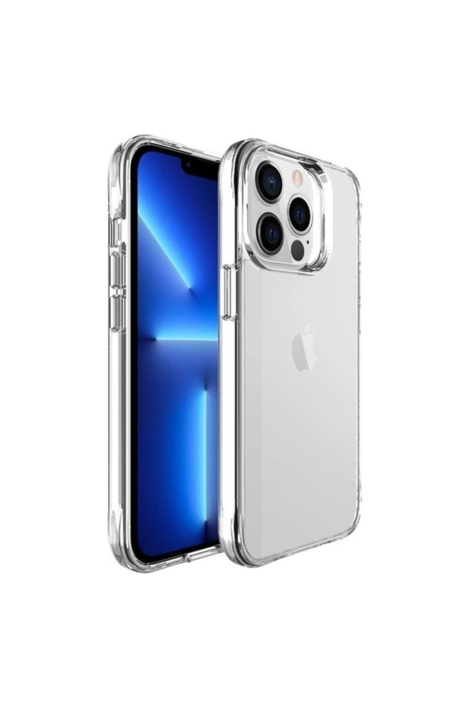 Apple iPhone 13 Pro Uyumlu Kılıf Zore Şeffaf Ultra İnce Airbag Tasarımlı Okka Kapak