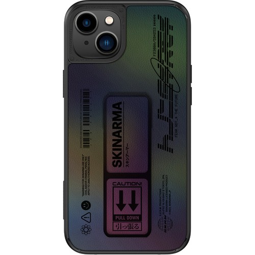 Apple iPhone 14 Plus Uyumlu Kılıf SkinArma Holografik Tasarımlı Standlı Deri Görünümlü Kira Kobai Kapak