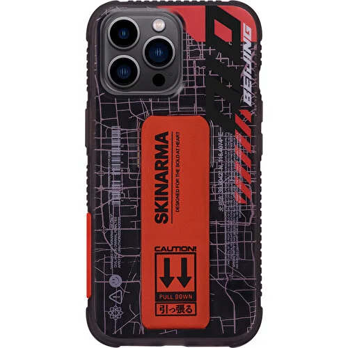 Apple iPhone 14 Pro Max Uyumlu Kılıf SkinArma Şeffaf Desenli Standlı Ryoiki Kapak