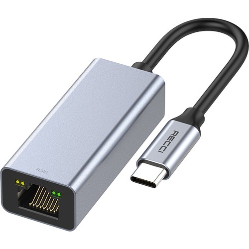 Recci RH10 RJ45 to Type-C Ethernet Dönüştürücü Kablo 100Mbps 80mm