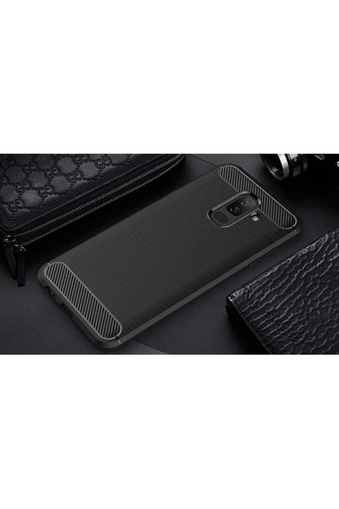 [RNZ-TA10556] Samsung Galaxy A6 Plus 2018 Uyumlu Kılıf Zore Room Silikon Kapak (Siyah)