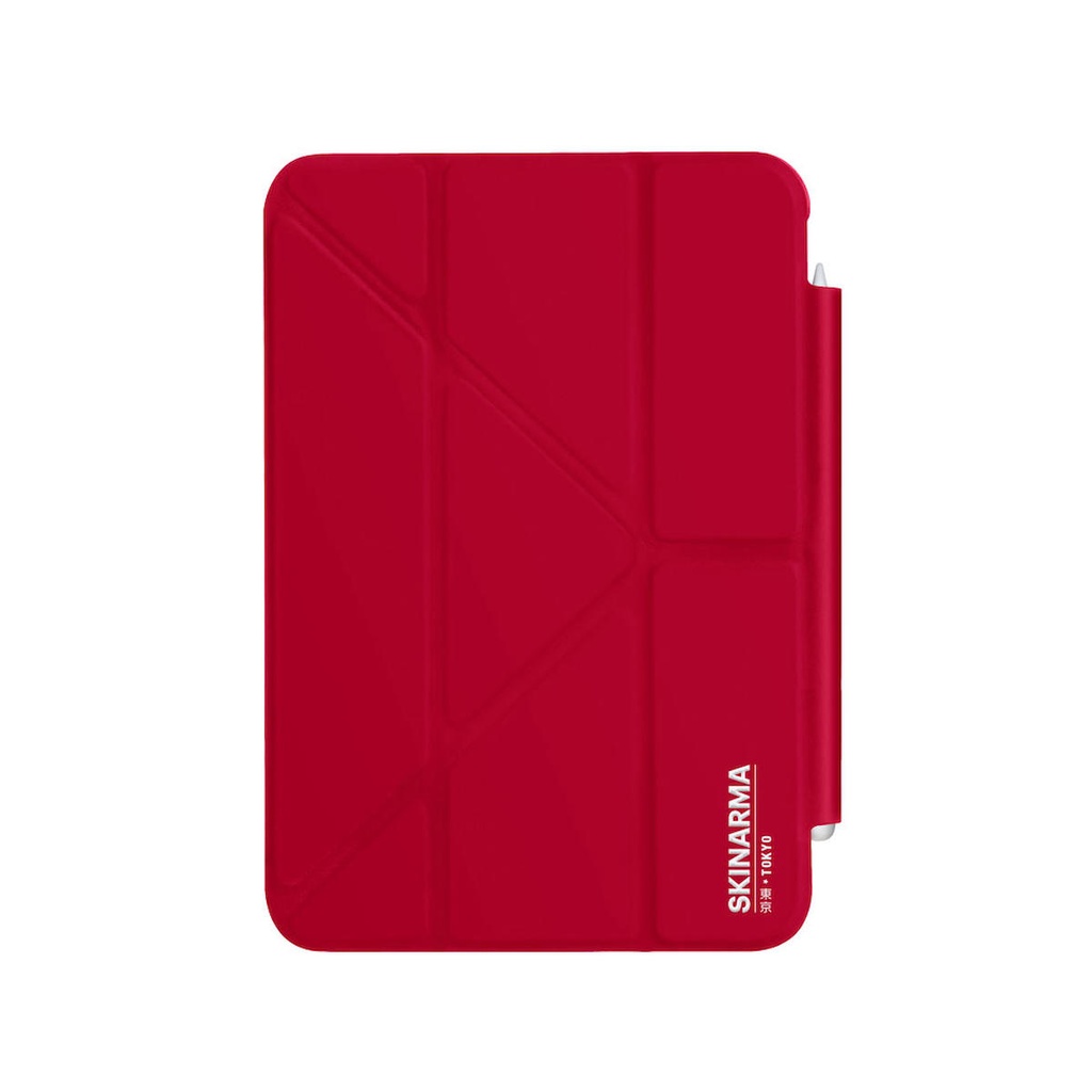 Apple iPad Air 10.9 2022 (5.Nesil) Uyumlu Kılıf SkinArma Kalemlikli Arkası Şeffaf Standlı Magnetik Taihi Sora Kılıf