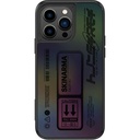 Apple iPhone 14 Pro Uyumlu Kılıf SkinArma Holografik Tasarımlı Standlı Deri Görünümlü Kira Kobai Kapak