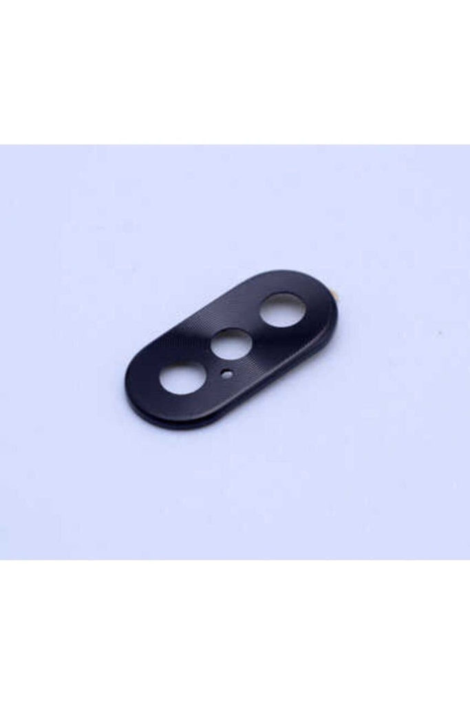 [RNZ-TA10855] Apple iPhone X Uyumlu Zore Metal Kamera Koruyucu (Siyah)