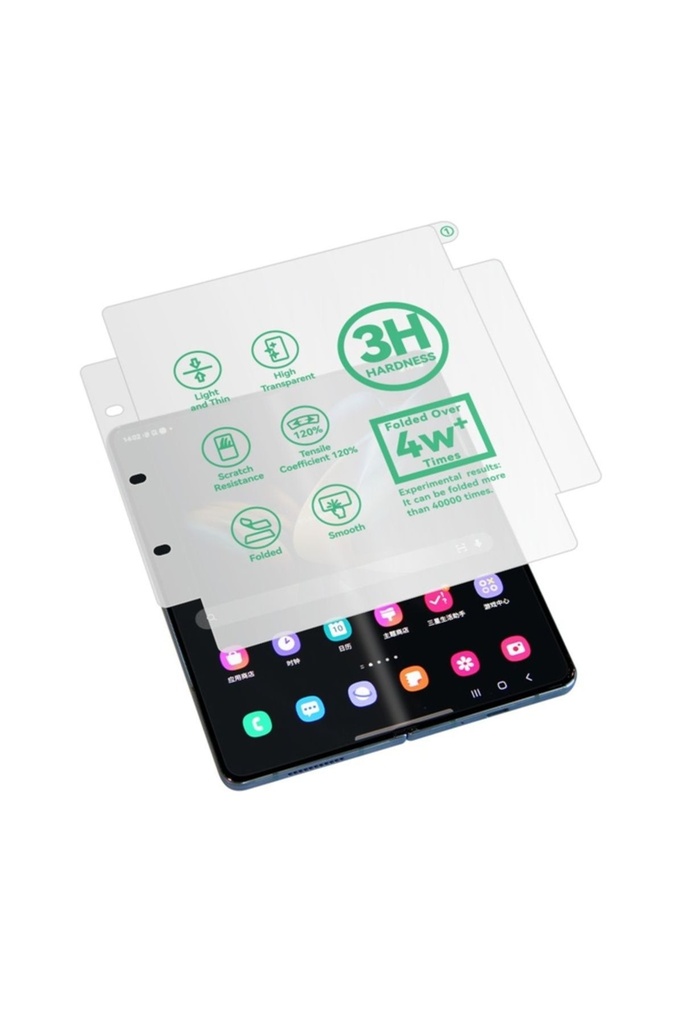 Samsung Galaxy Z Fold 3 Uyumlu Zore Hizalama Aparatlı S-Fit Body Ekran Koruyucu