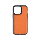 Apple iPhone 13 Mini Uyumlu Kılıf Wiwu Genuine Leather Plastic Calfskin Orjinal Deri Kapak