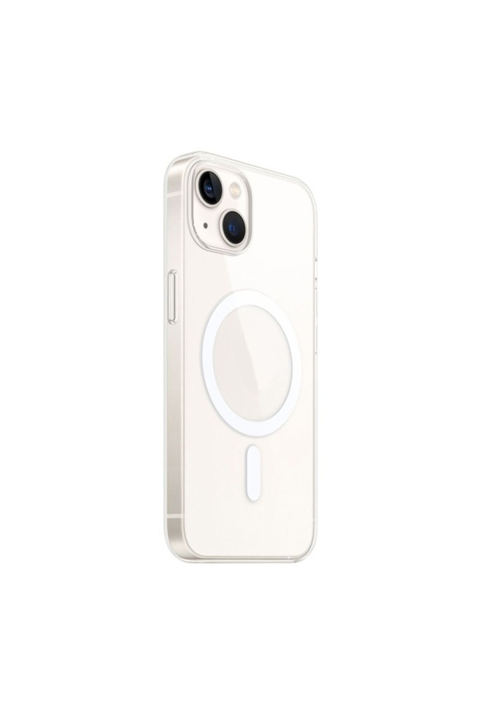 Apple iPhone 15 Plus Uyumlu Kılıf Zore M-safe Şarj Özellikli Şeffaf Tek Kamera Çerçeveli Porto Kapak