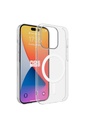 Apple iPhone 15 Pro Max Uyumlu Kılıf Zore M-safe Şarj Özellikli Şeffaf Tek Kamera Çerçeveli Porto Kapak