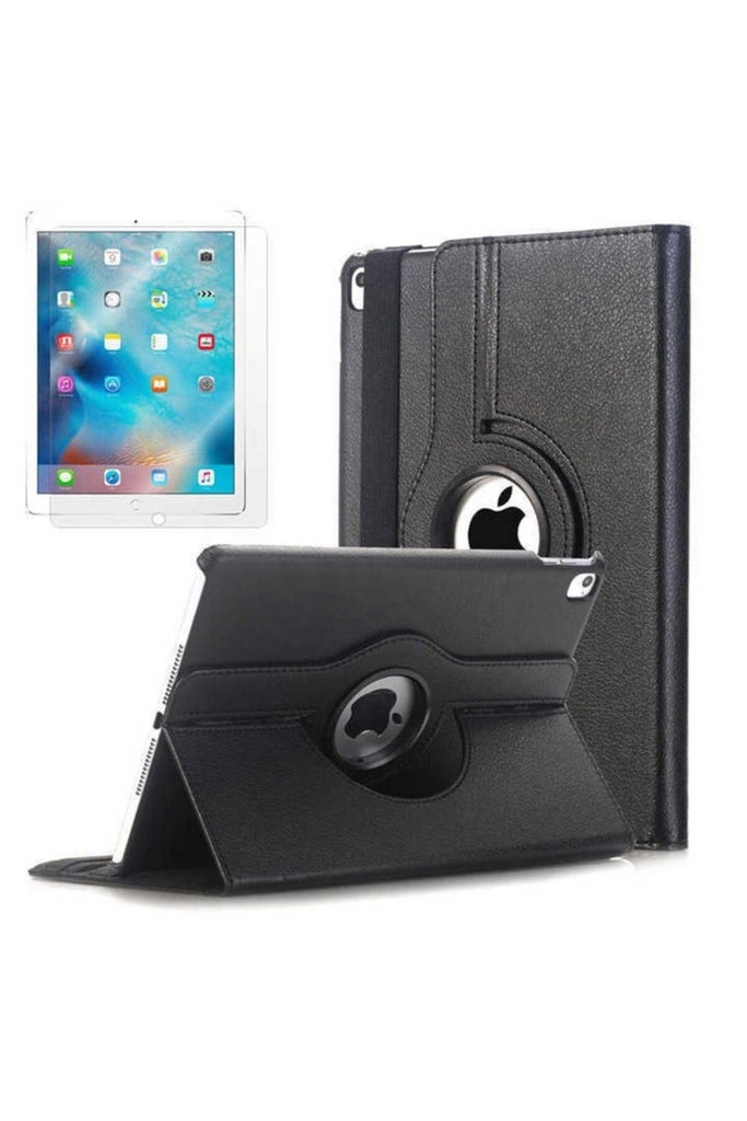 [RNZ-TA10903] Apple iPad 9.7 2017 (5.Nesil) Uyumlu Zore Dönebilen Standlı Kılıf (Siyah)