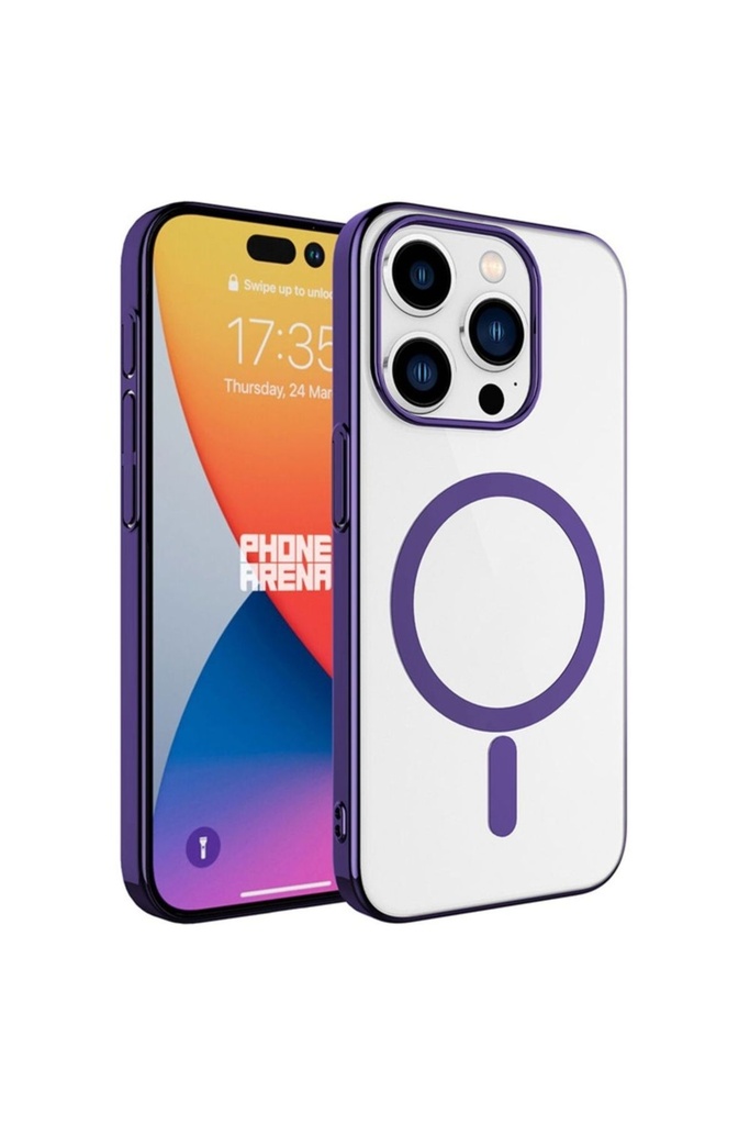 Apple iPhone 15 Pro Max Uyumlu Kılıf Zore Wireless Şarj Özellikli Pixel M-safe Kapak