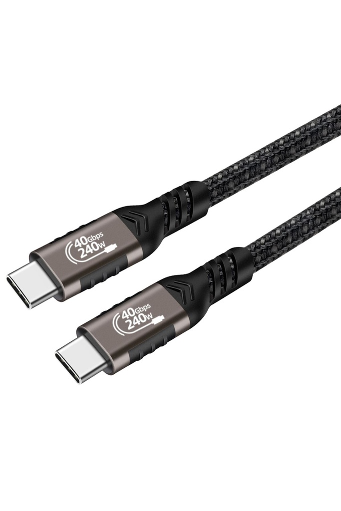 Qgeem QG01 Type-C to Type-C USB4 PD Data Kablosu 240W 40Gbps 8K@60Hz 0.5 Metre
