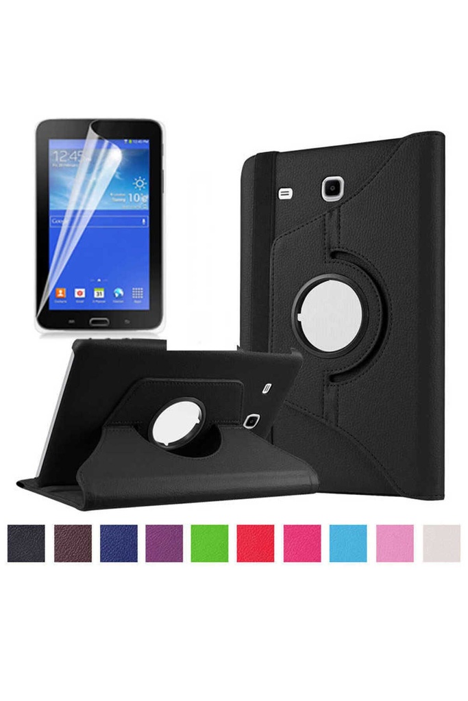[RNZ-TA10917] Samsung Galaxy Tab 3 Lite 7.0 T110 Uyumlu Zore Dönebilen Standlı Kılıf (Siyah)