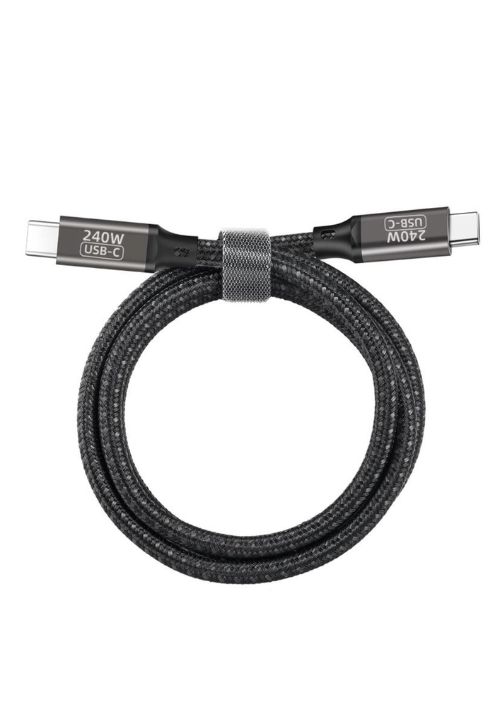 Qgeem QG02 Type-C to Type-C PD3.1 Data Kablosu 240W 480Mbps 0.5 Metre