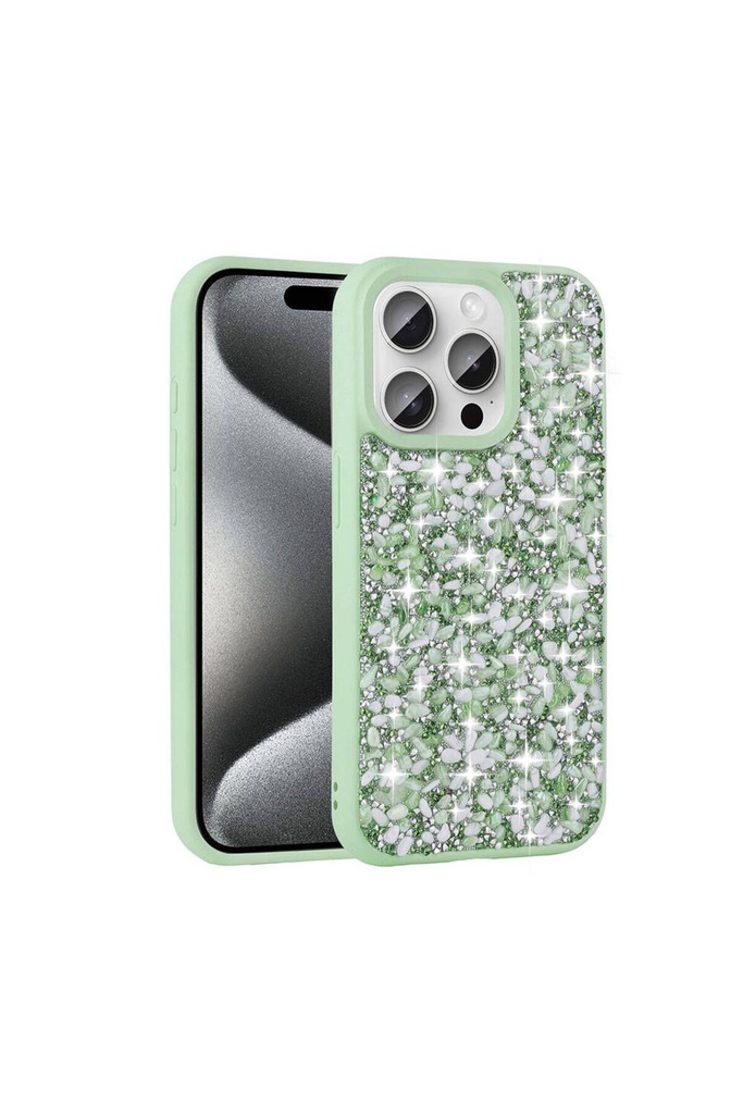 Apple iPhone 15 Pro Max Uyumlu Kılıf Parlak Taşlı Tasarım Zore Linea Diamond Kapak