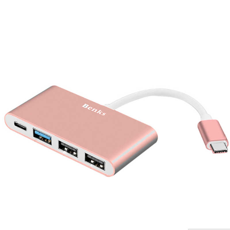 [RNZ-TA25508] Benks U23 Type-C to 3 in 1 Usb Adaptör (Usb 3.0+2.Usb2.0)