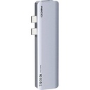 Recci RH08 Type-C to Type-C + SD/TF + USB3.0 + USB2.0 + HDMI + Thunderbolt 3 Bağlantılı 7in2 Hub