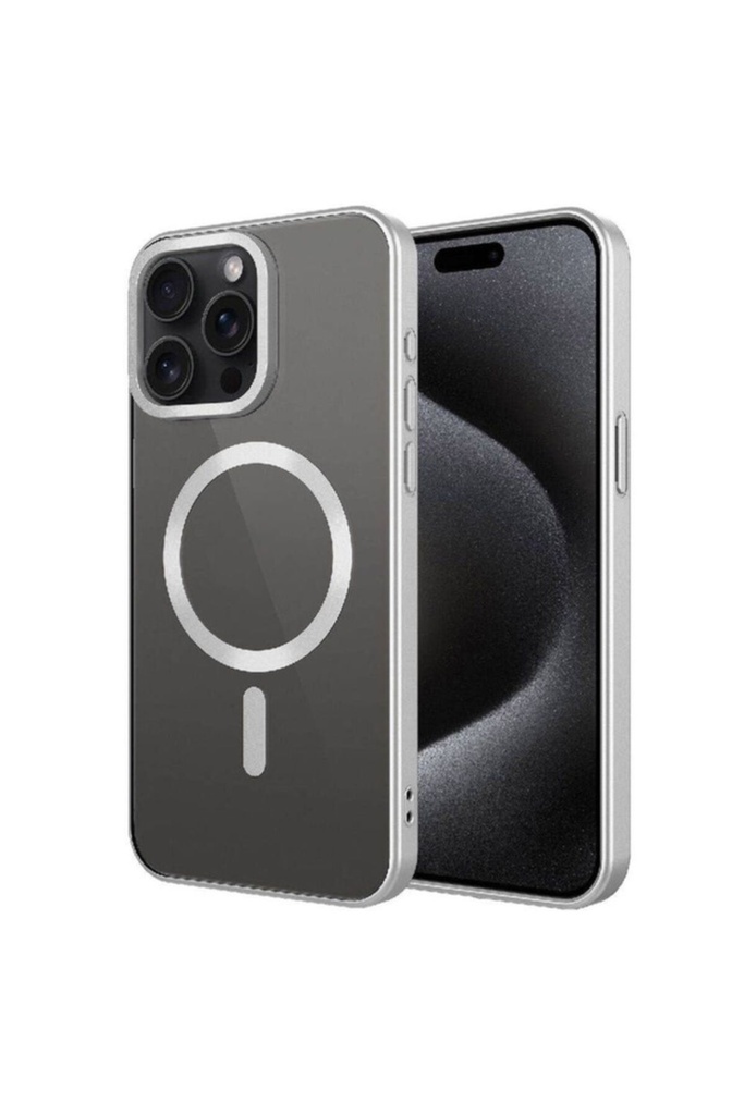 Apple iPhone 15 Pro Uyumlu Kılıf Mat Tasarımlı M-safe Wireless Şarj Özellikli Zore Mat Setro Kapak