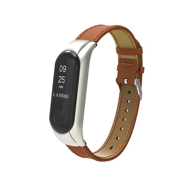 Xiaomi Mi Band 3 Uyumlu KRD-07 Deri Kordon
