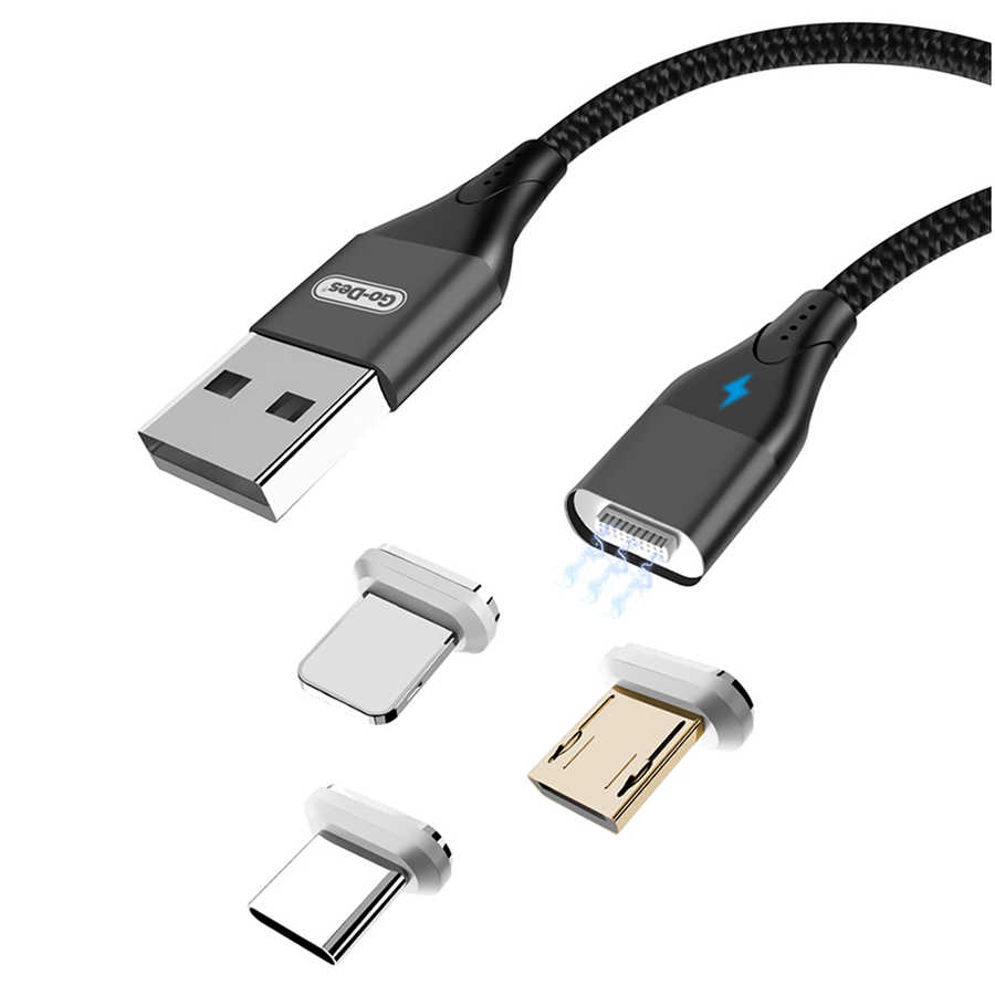 [RNZ-TA33494] Go Des GD-UC501 3 in 1 Magnetic Fast Charger & SYNC Kablo