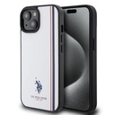 Apple iPhone 15 Uyumlu Kılıf U.S. Polo Assn. Orjinal Lisanslı Üç Renk Şerit Tasarımlı Baskı Logolu Kapak