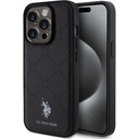 Apple iPhone 15 Pro Uyumlu Kılıf U.S. Polo Assn. Orjinal Lisanslı HS Desenli Baskı Logolu Suni Deri Kapak