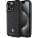 Apple iPhone 15 Pro Max Uyumlu Kılıf U.S. Polo Assn. Orjinal Lisanslı HS Desenli Baskı Logolu Suni Deri Kapak