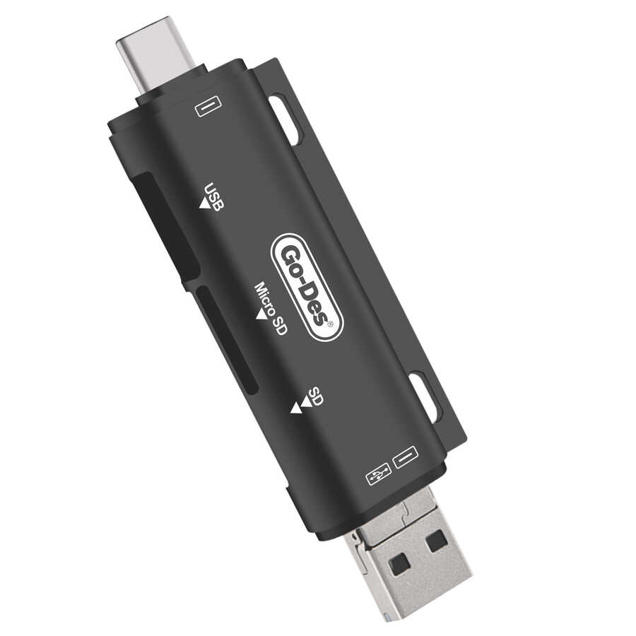 [RNZ-TA53494] Go Des GD-DK108 3 in 1 OTG Hafıza Kart Okuyucu