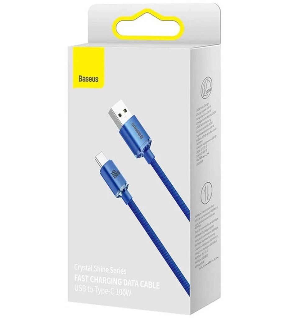 Baseus Crystal Shine 100W USB to Type-C Hızlı Şarj Kablo 1.2 mt