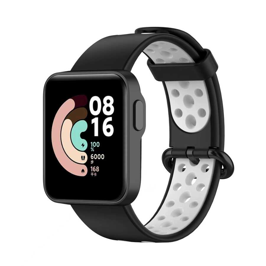 Xiaomi Redmi Watch 2 Lite Uyumlu Kordon Silikon Esnek Yumuşak Delikli Spor KRD-02 Kayış