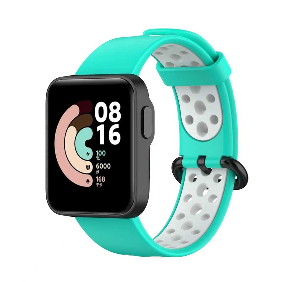 Xiaomi Redmi Watch 2 Lite Uyumlu Kordon Silikon Esnek Yumuşak Delikli Spor KRD-02 Kayış