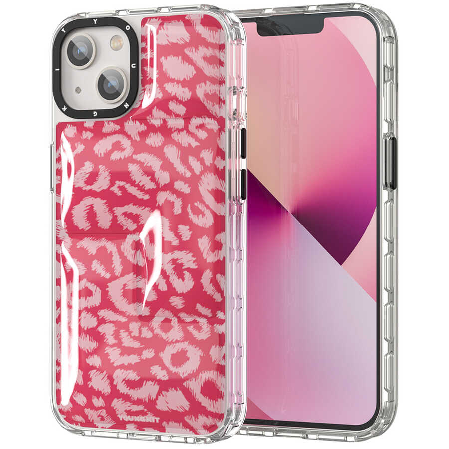 Apple iPhone 13 Uyumlu Kılıf YoungKit Leopard Article Serisi Kapak